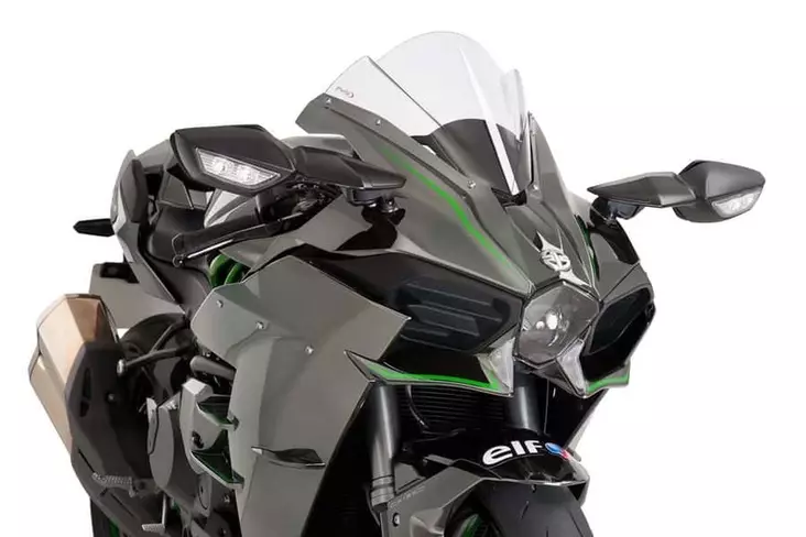 Puig Racing Screen Kawasaki Ninja H2/H2R 15'-22' C/Clea - Moottoripyörän katteet ja tuulenohjaimet - D301032 - 1