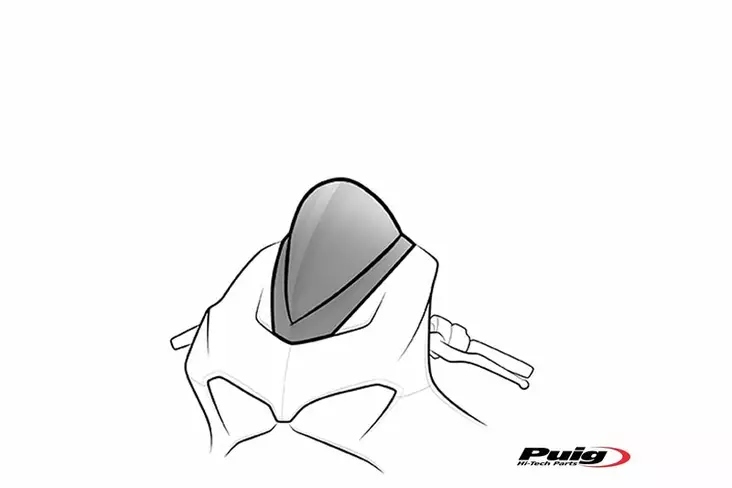 Puig Racing Screen Kawasaki Zzr1400 06-18 C/Red - Moottoripyörän katteet ja tuulenohjaimet - D297652 - 1