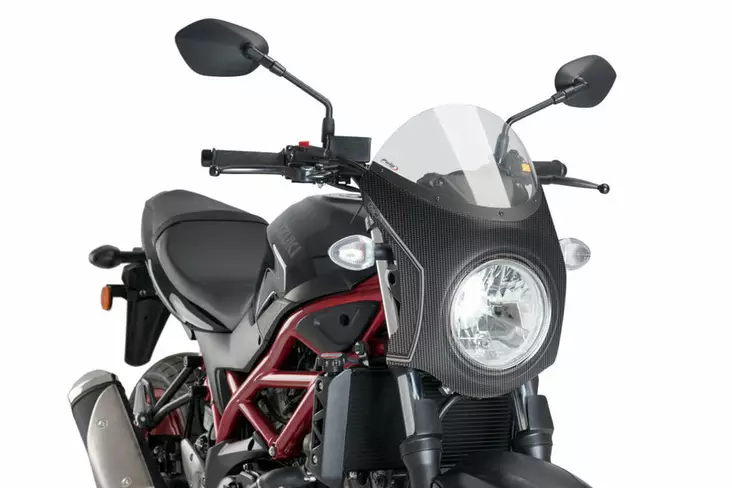 Puig Semifairing Carbon Look Suzuki Sv650 16'- C/Smoke - Moottoripyörän katteet ja tuulenohjaimet - D337872 - 1