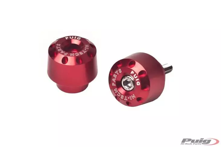 Puig Short Bar End Aluminum Honda C/Red - Ohjaustangon päät ja painot - D300032 - 1