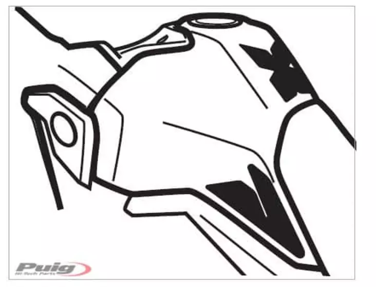 Puig Tank Pad + Side Part Africa Twin 16-17'C/Carbon Lo - Moottoripyörän tankinsuojat - D302342 - 1