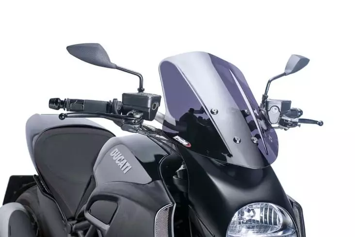 Puig Windshield New Generation Ducati Diavel 11-13' - Moottoripyörän katteet ja tuulenohjaimet - D202042 - 1
