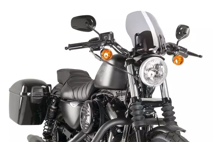 Puig Windshield New Generation Harley Sportster C/Smoke - Moottoripyörän katteet ja tuulenohjaimet - D302312 - 1