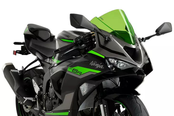 Puig Z-Racing Screen Kawasaki Zx-6R 24' C/Green - Moottoripyörän katteet ja tuulenohjaimet - D501822 - 1