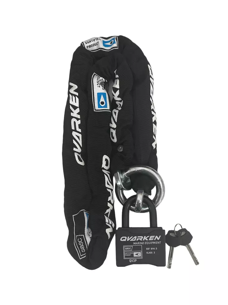 Qvarken Lukituspaketti ketju+lukko Luokka 3 1,5m - Venelukot - D451752 - 1