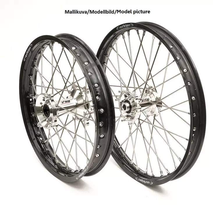 REX WHEELS 19-2,15 RMZ450 05-.. MUSTA VANNE/HOPEA NAPA 25MM - Moottoripyörän vanteet - D221932 - 1