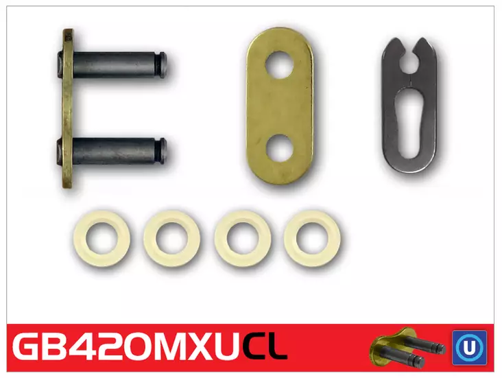 RK GB428MXU Ketjulukko Kulta - Moottoripyörän ketjulukot - D524072 - 1