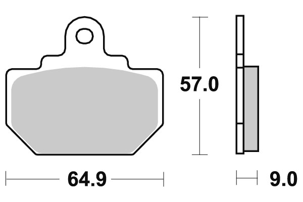 Sbs Jarrupalat Ceramic Taakse - Moottoripyörän jarrupalat - D2602 - 1
