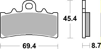 Sbs Jarrupalat Dual Carbon - Moottoripyörän jarrupalat - D241602 - 1