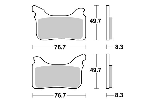 Sbs Jarrupalat Sintered - Moottoripyörän jarrupalat - D220992 - 1