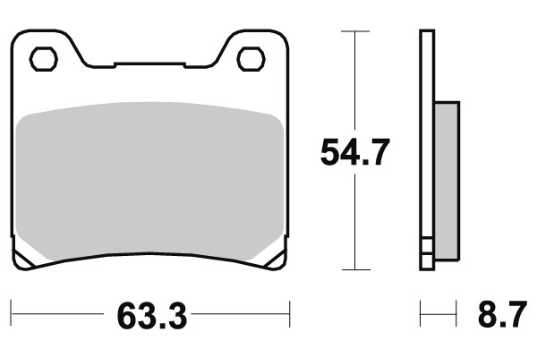 Sbs Jarrupalat Sintered - Moottoripyörän jarrupalat - D2522 - 1