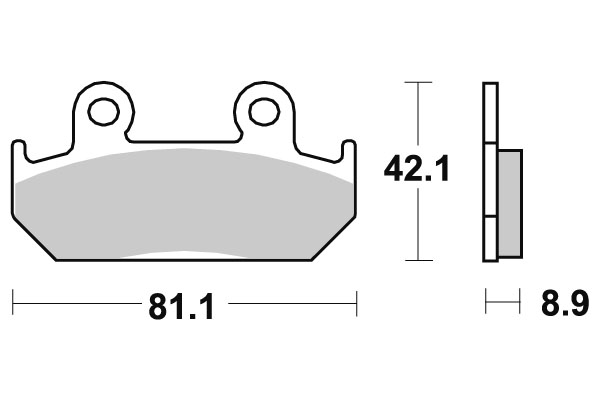 Sbs Jarrupalat Sintered - Moottoripyörän jarrupalat - D2582 - 1