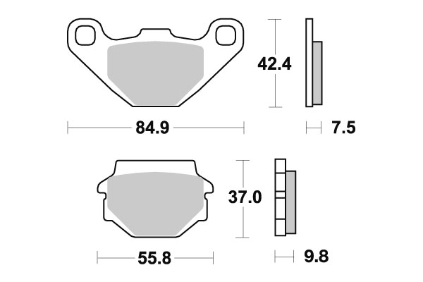 Sbs Jarrupalat Sintered Offroad - Moottoripyörän jarrupalat - D2512 - 1