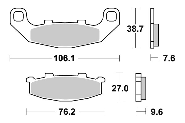 Sbs Jarrupalat Sintered Taakse - Moottoripyörän jarrupalat - D2612 - 1
