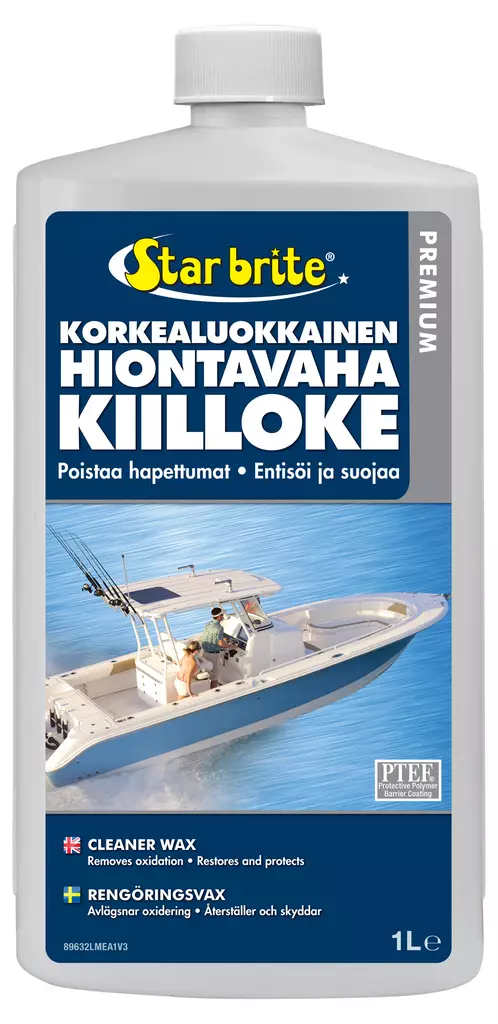 Star brite Korkealuokkainen hiontavaha/kiilloke PTEF 1L - WC kemikaalit - D259532 - 1