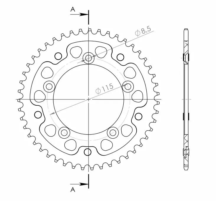 Supersprox Stealth Takaratas KTM SX65 46 - Moottoripyörän takarattaat - D186772 - 1