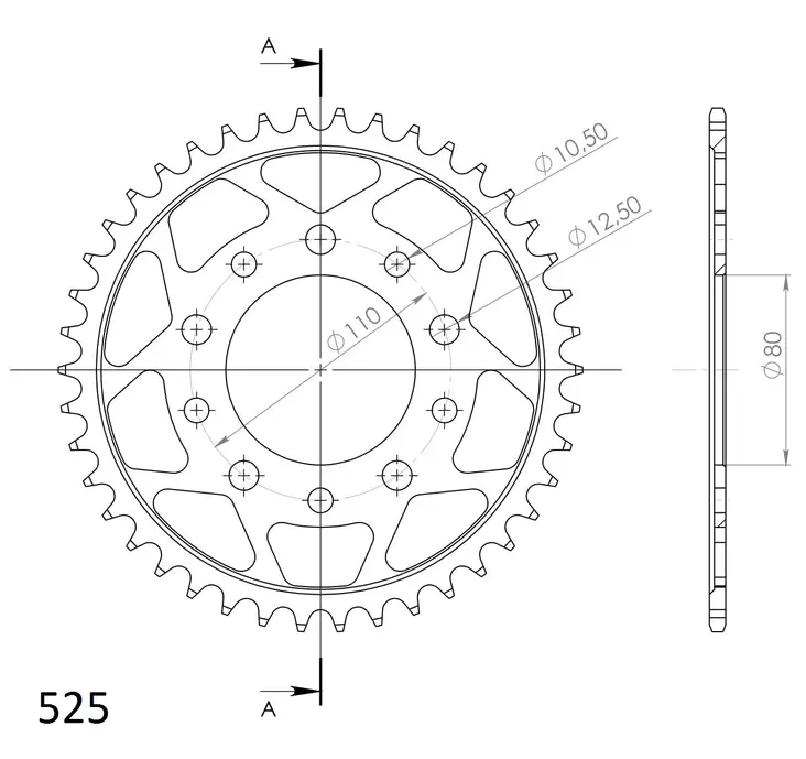 Supersprox Teräs takaratas 1332.42 - Moottoripyörän takarattaat - D65142 - 2