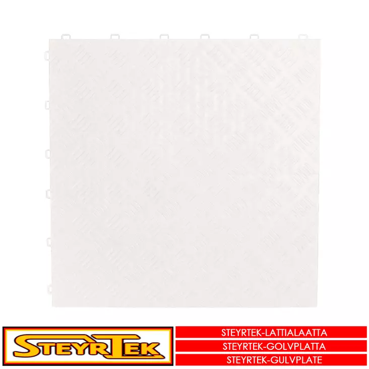 Umpinainen Lattialaatta, snow white 40x40cm 4 kpl - Lattialaatat halliin / talliin - 499-163452 - 1