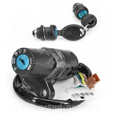 Virtalukko & Lukkosarja, Derbi -05 / Gilera -05 / MH -12 / Rieju 98- , 50cc 6-v - Mopon ja skootterin virtalukot - D59802 - 1