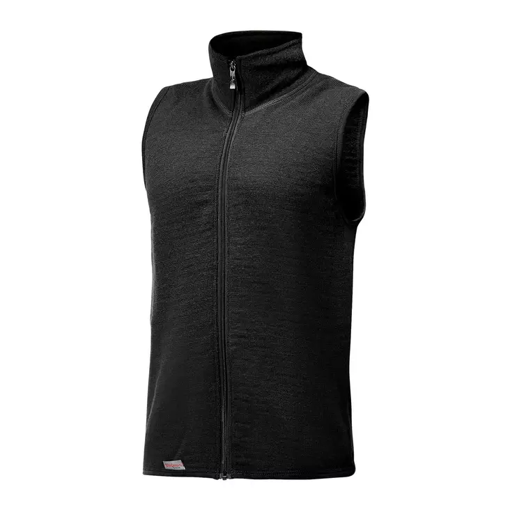 Woolpower Vest 400 Merino Mid layer Musta - Alusasut kelkkailuun - D295352 - 1