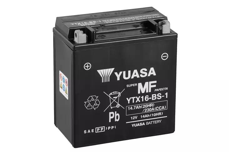 Yuasa akku, YTX16-BS-1 (cp) Happopatruuna mukana (3) - Akut - D27872 - 1
