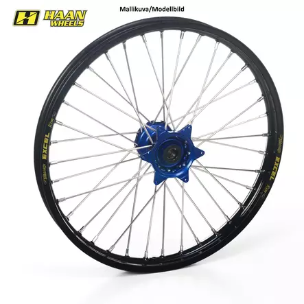 Haan wheel YZ65 18-/YZ85-93- 17-1,40 FRONT BLUE HUB/BLACK RIM - Moottoripyörän vanteet - D263173 - 1