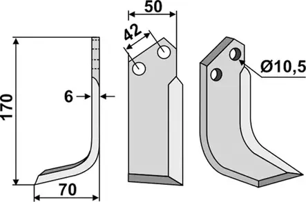Kaariterä 152 x 5 x 50 mm - Tarvikevaraosat - 350-243 - 2