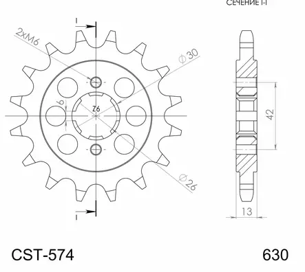 Supersprox / JT Eturatas 574.16 - Moottoripyörän eturattaat - D216293 - 2