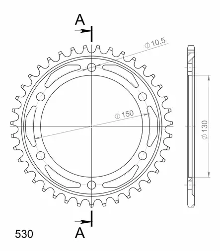 Supersprox Teräs takaratas 859.38 - Moottoripyörän takarattaat - D26833 - 2