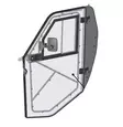 DFK Ovi Polykarbonaatti Vasen Täydellinen sis. kiinnike Segway Fugleman - DFK hyttien varaosat ja tarvikkeet - D471193 - 1