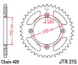 JT Takaratas Alumiini 7075 T6 Punainen JTA215.56RED - Moottoripyörän takarattaat - D433673 - 1