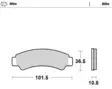 Motomaster Brake pads Nitro: ATV/UTV CF MOTO - Moottoripyörän jarrupalat - D481513 - 1