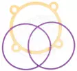 Orbitrade, gasket set - Öljynjäähdyttäjän tiivisteet - D158903 - 1