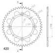 Supersprox Alu Takaratas KA/SU KX65 00-/RM65 03-05 Musta 48 - Moottoripyörän takarattaat - D210173 - 2