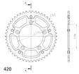 Supersprox Stealth Takaratas KTM SX65 48 - Moottoripyörän takarattaat - D186773 - 1