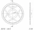 Supersprox Teräs takaratas 284.45 - Moottoripyörän takarattaat - D216673 - 2