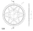 Supersprox Teräs takaratas 478.46 - Moottoripyörän takarattaat - D73123 - 2