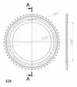Supersprox Teräs takaratas 839.53 - Moottoripyörän takarattaat - D92183 - 2