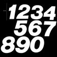 TMV MX Digits 150mm White '7' (3pcs) - Numeropohjat ja kilpanumerot - D450023 - 1