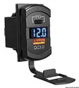 USB-A + USB-C paneelilaturi 12/24 V jännitenäytöllä - Veneen pistorasiat ja pistokkeet - M14-195-63 - 1