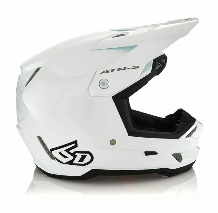 6D Helmet ATR-3 Solid Gloss White FIM - Motorsport varaosat ja tarvikkeet - D546983 - 1
