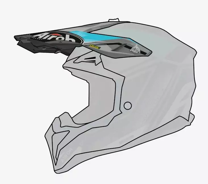 Airoh Aviator 3 Lippa League sininen - Offtoad kypärien lipat - D504253 - 1