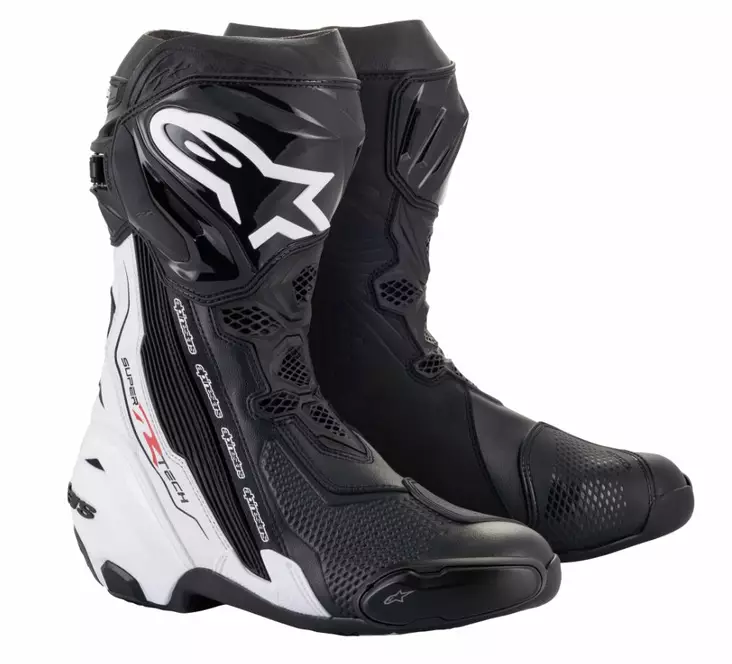Alpinestars Ajosaapas Supertech R v2 Musta/Valkoinen - Moottoripyötä ajosaappaat - D372493 - 1