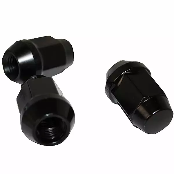 Aluvannemutterisarja musta 1,25mm nousu, 12mm, 20 kpl - Pyöränpultit ja mutterit 12x1.25mm - 499-119783 - 1