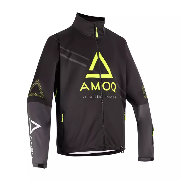 AMOQ Apex Racing Takki YOUTH Musta/Harmaa/HiVis - Kelkkatakit - D498343 - 1