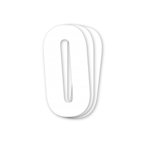 Blackbird kilpanumerot valkoinen 3kpl/srj 13x7cm #0 - Numeropohjat ja kilpanumerot - D171933 - 1