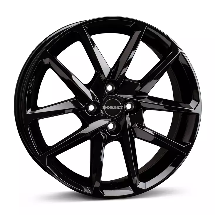 Borbet N 70732 black glossy alumiinivanne 7.0x17 - 17-tuumaiset alumiinivanteet - 499-175333 - 1