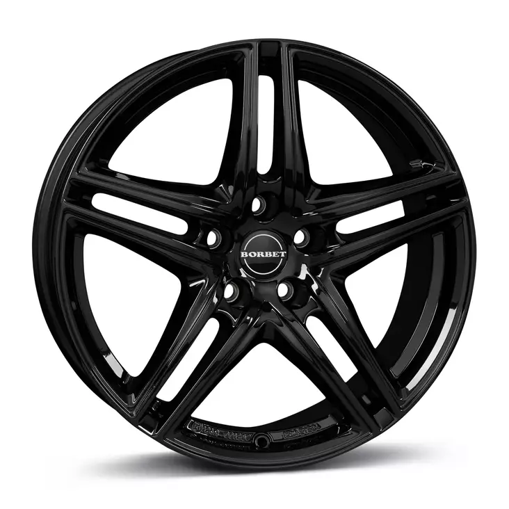 Borbet XR 75727 black glossy alumiinivanne 7.5x17 - 17-tuumaiset alumiinivanteet - 499-94973 - 1