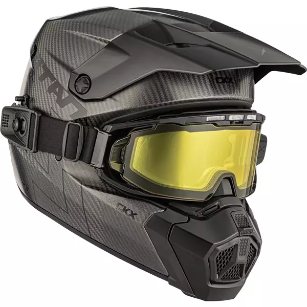 CKX Kypärä Titan AMS Matta Carbon + Ajolasit - Kelkkakypärät - D522993 - 1