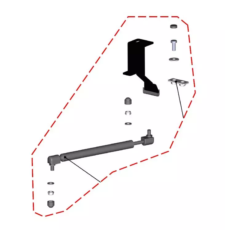 DFK Oikea Oven kaasusylinterisarja Polaris Ranger 1000 - DFK hyttien varaosat ja tarvikkeet - D502803 - 1